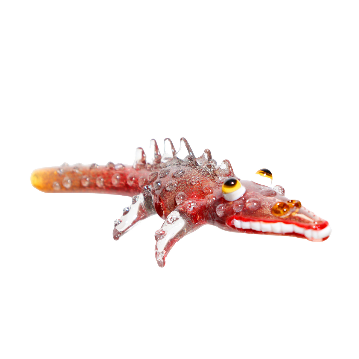 3 Inch Crocodile-Shaped Glass Hand Pipe