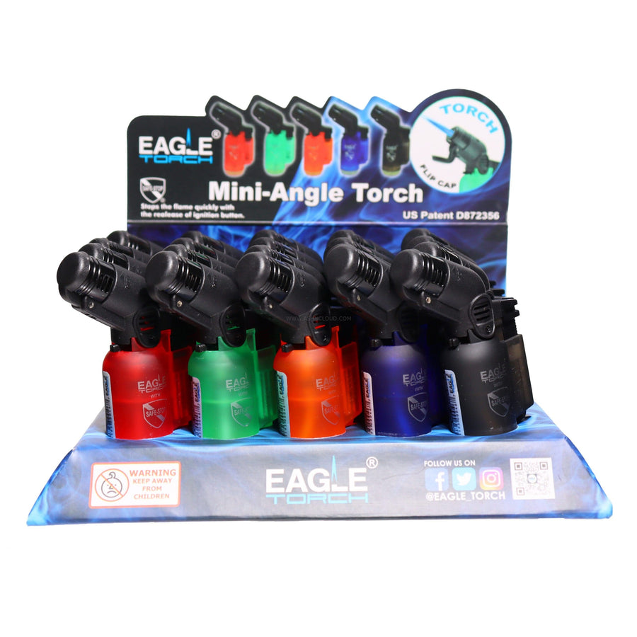 Eagle Mini Angled Torch Butane Lighter PT116B, 20-Piece