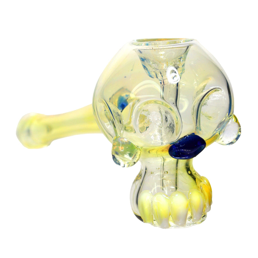 7 Inch Skull Design Glass Hammer Pipe