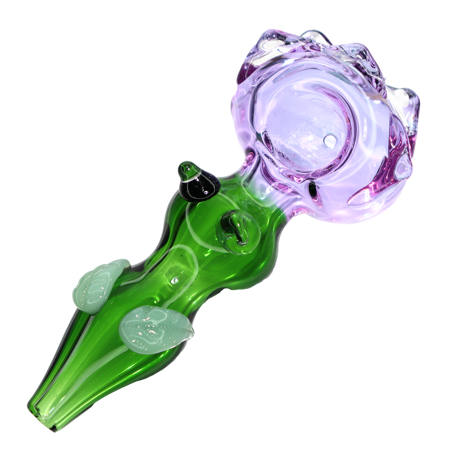 5 Inch Neon Sculpted Glass Hand Pipe