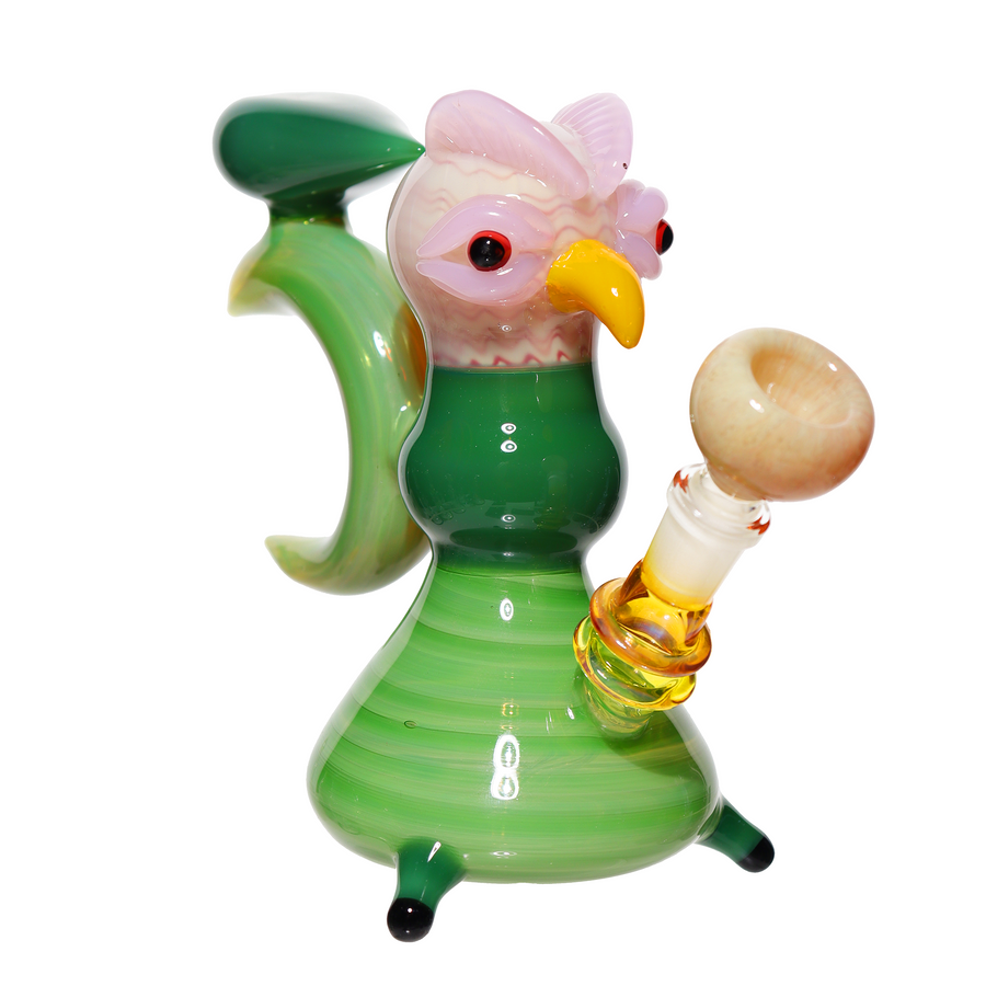 7 Inch Chicken Head Fancy Glass Bubbler