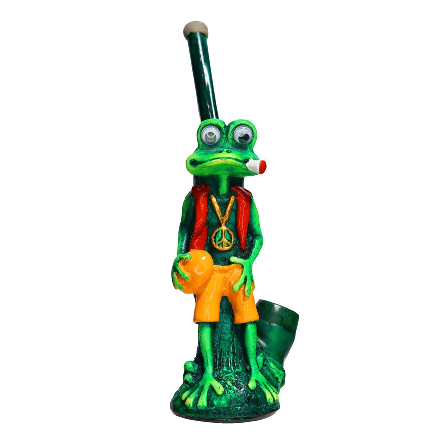 5 Inch Hippie Frog Design Bamboo Bong
