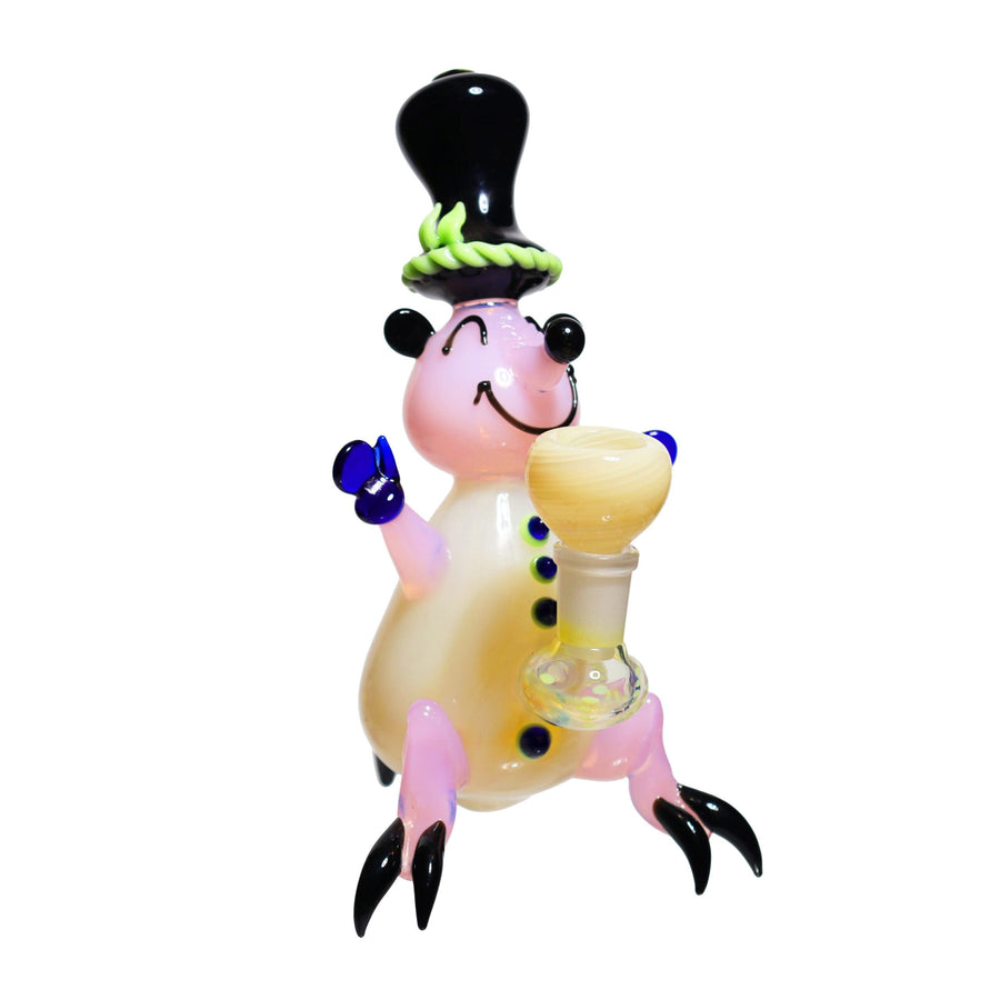 9 Inch Happy Monster Fancy Glass Bubbler