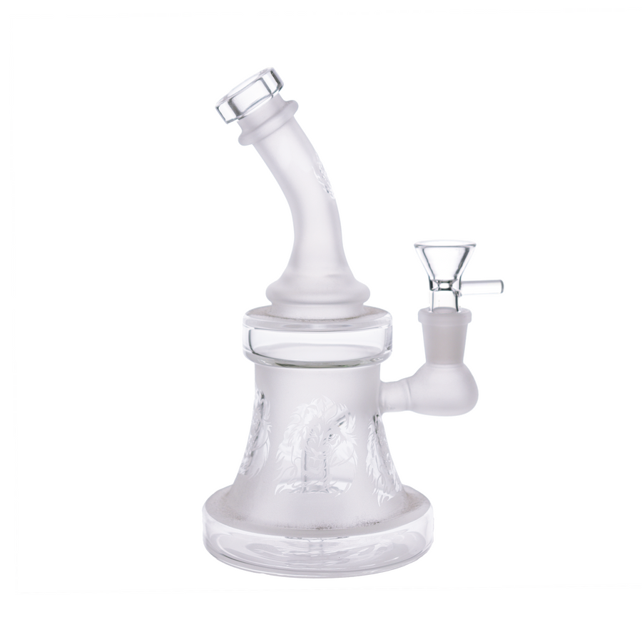 8 Inch Frosted Bent Neck Glass Bong