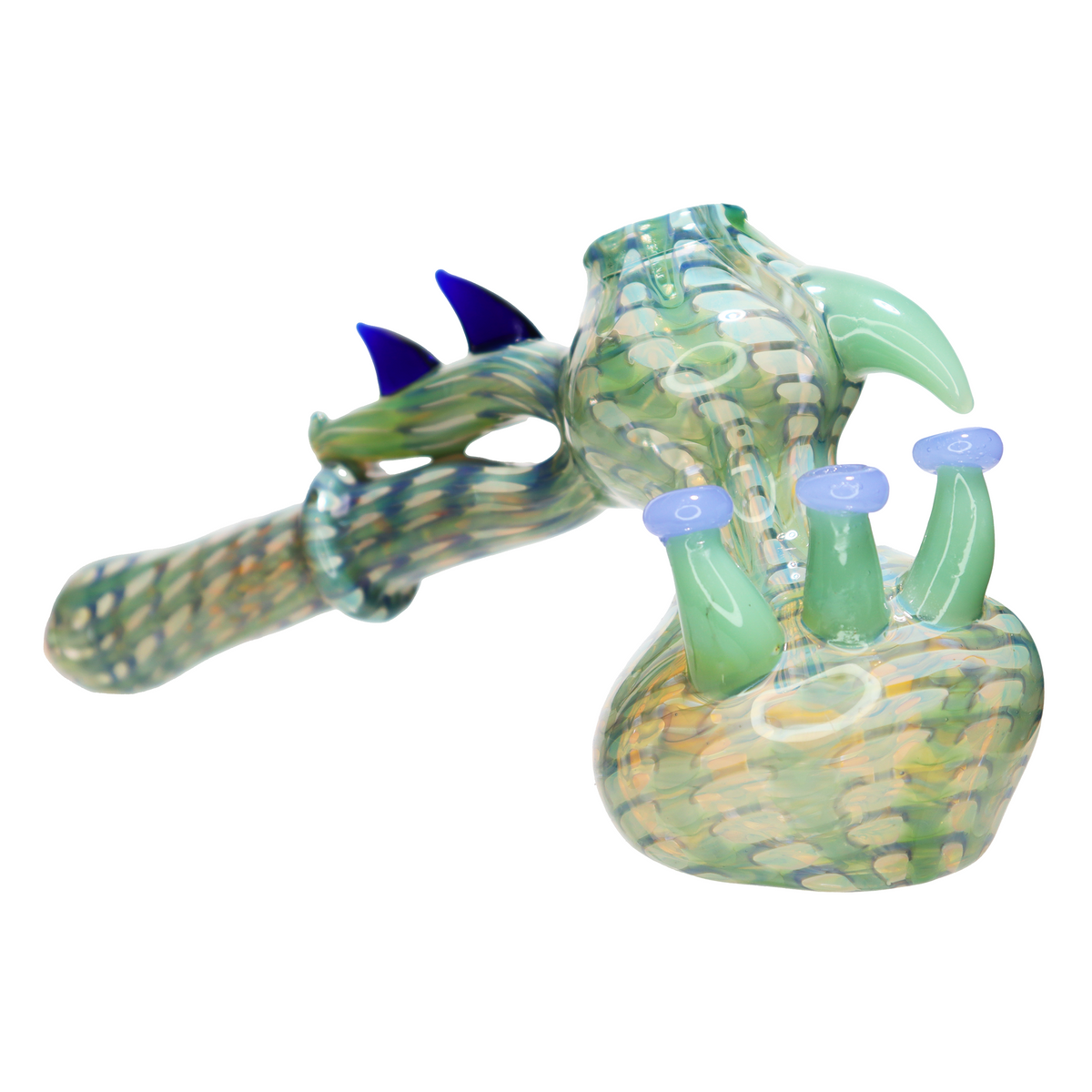 5 Inch Fancy Crazy Pink Monster Glass Hammer