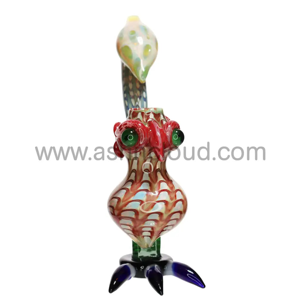 10 In - Angry Bird One Leg Fancy Glass Bubbler