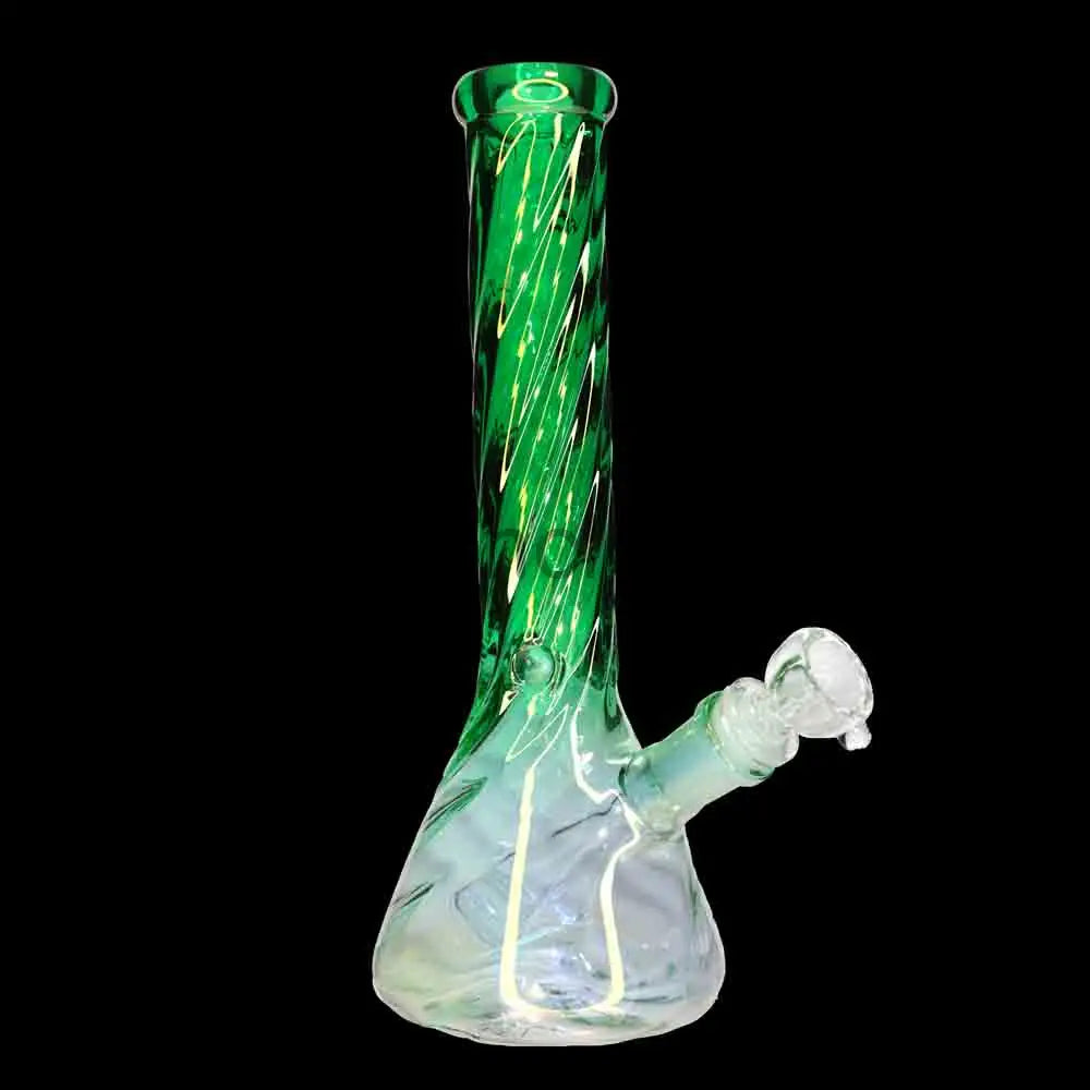 10 in - Beaker Heavy Irisdecent Glass Bong 10 Colors