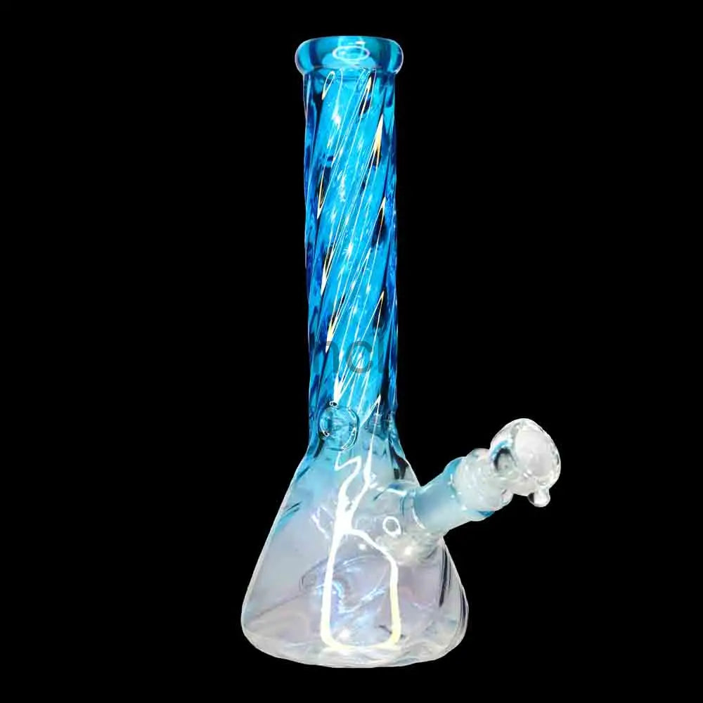 10 in - Beaker Heavy Irisdecent Glass Bong 10 Colors