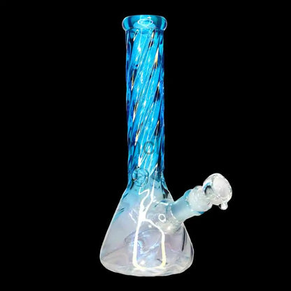 10 in - Beaker Heavy Irisdecent Glass Bong 10 Colors