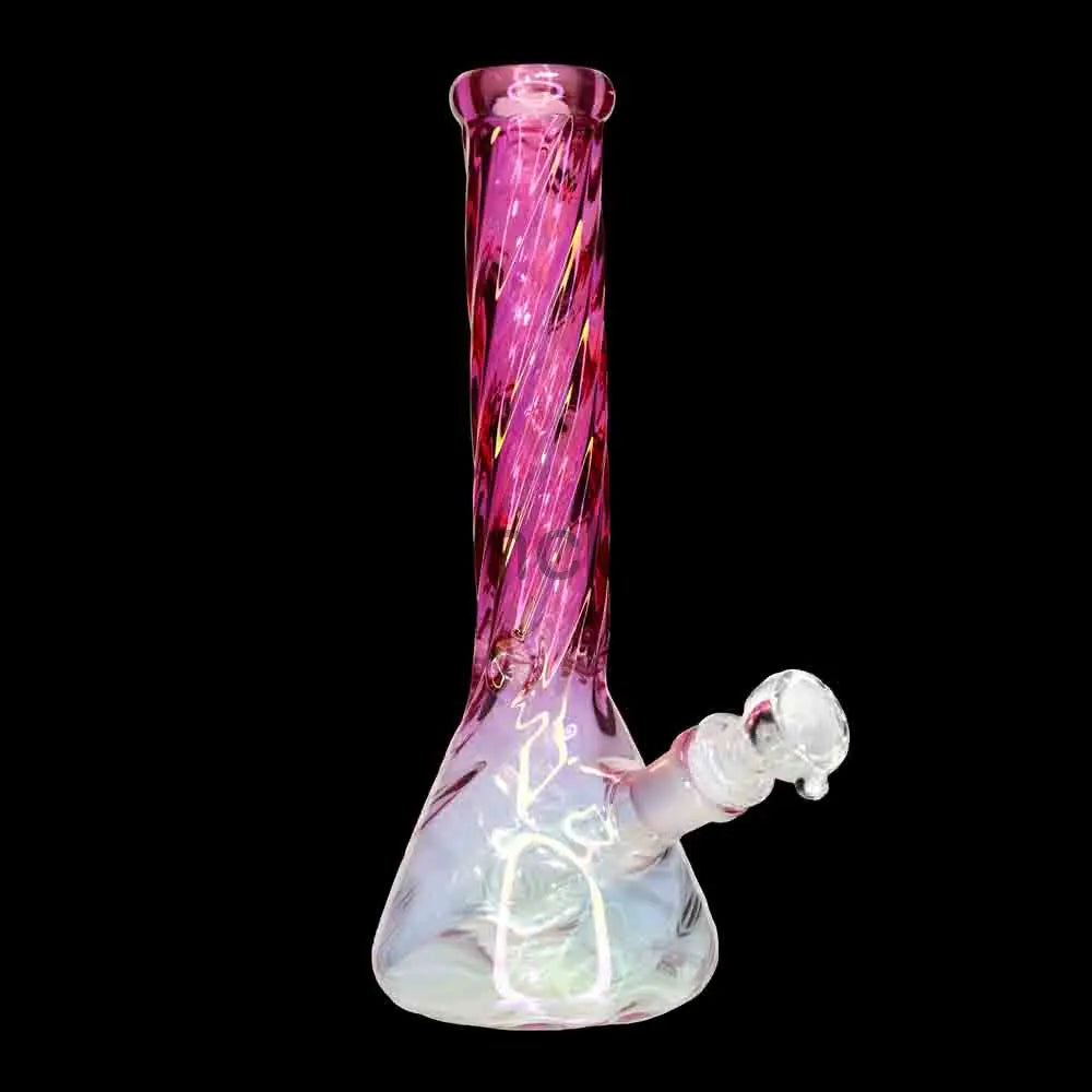 10 in - Beaker Heavy Irisdecent Glass Bong 10 Colors