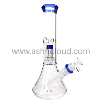 10 In - Clear Beaker Glass Bong One-Tone Perc