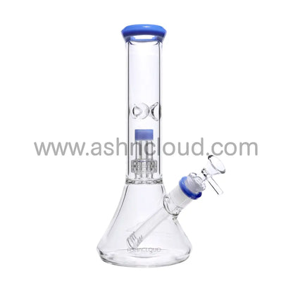 10 In - Clear Beaker Glass Bong One-Tone Perc