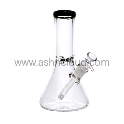 10 In - Clear Glass Beaker Color Bong 5 Mm Simple