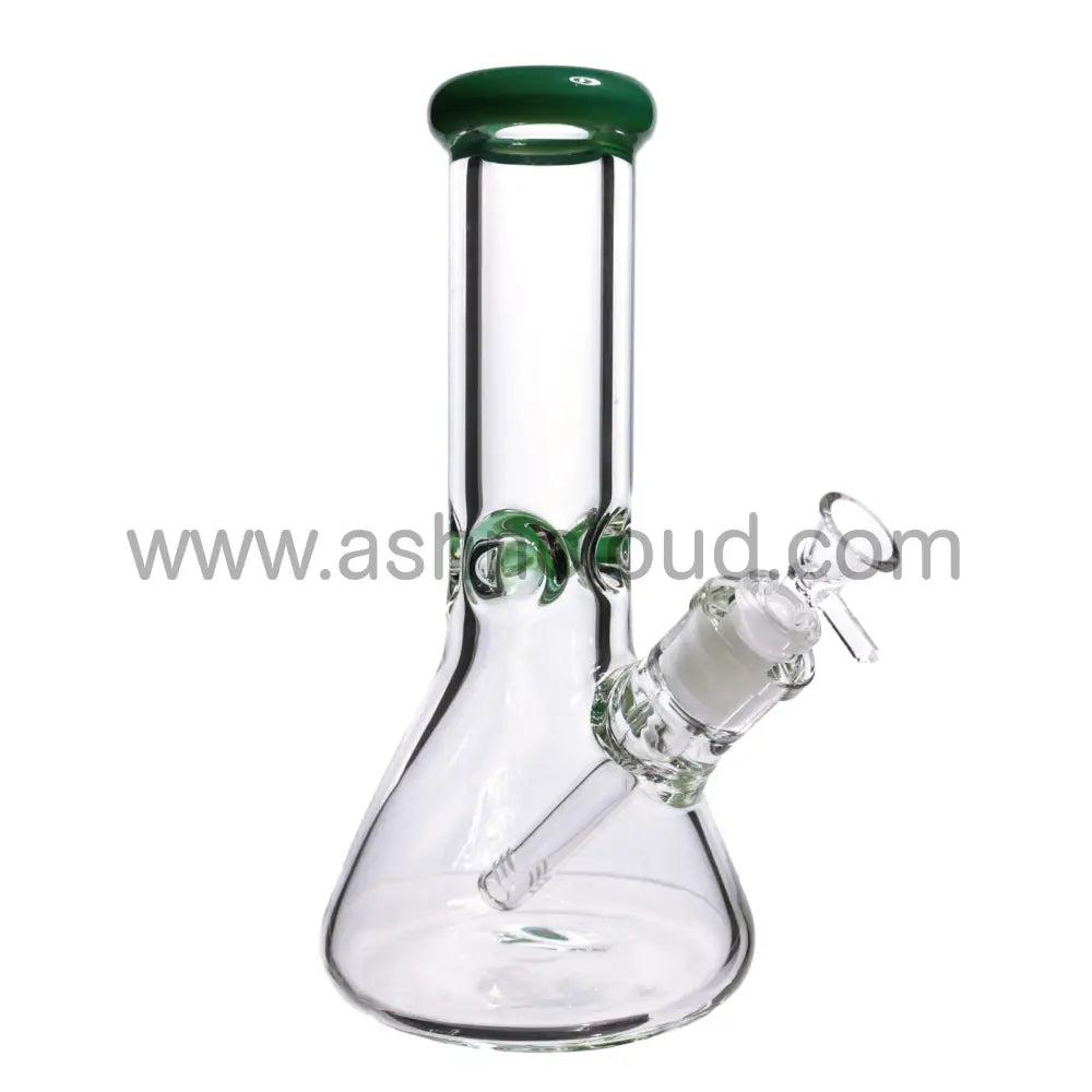 10 In - Clear Glass One-Tone Beaker Bong 9 Mm