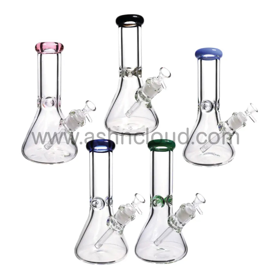 10 Inch Clear One-Tone Beaker Bong, 9mm