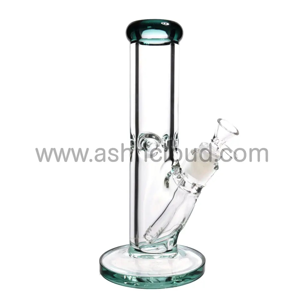 10 In - Clear Glass One-Tone Straight Bong 9 Mm