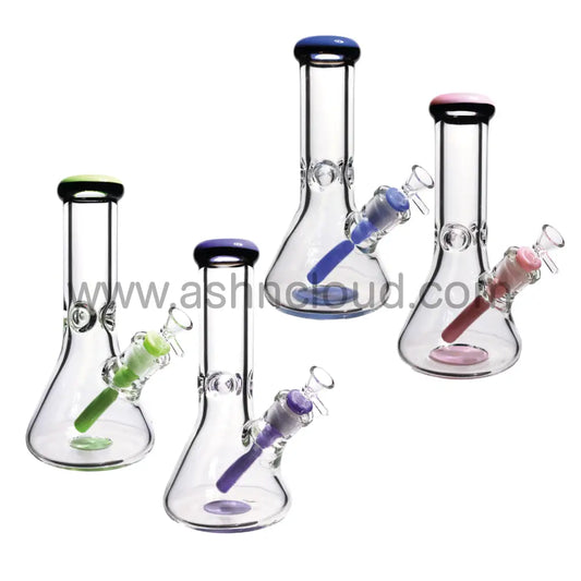 10 In - Clear Two-Tone Thick Beaker Bong 9 Mm