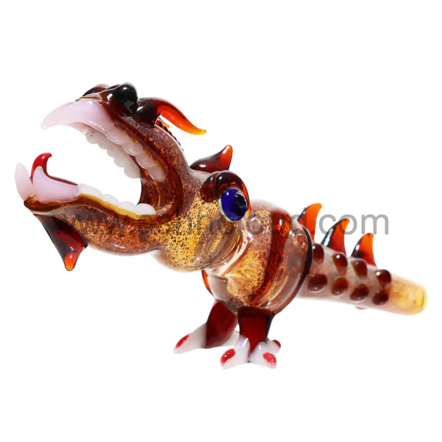 10 Inch Crocodile-Design Fancy Animal Glass Pipe