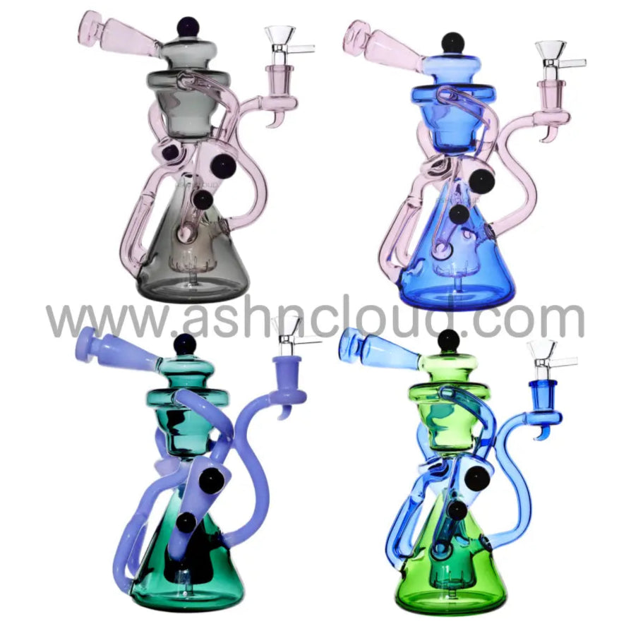 10 Inch Exotic Multicolor Glass Recycler