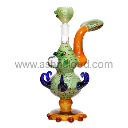 10 In - Fancy Glass Monster Bubbler Exotic Simple