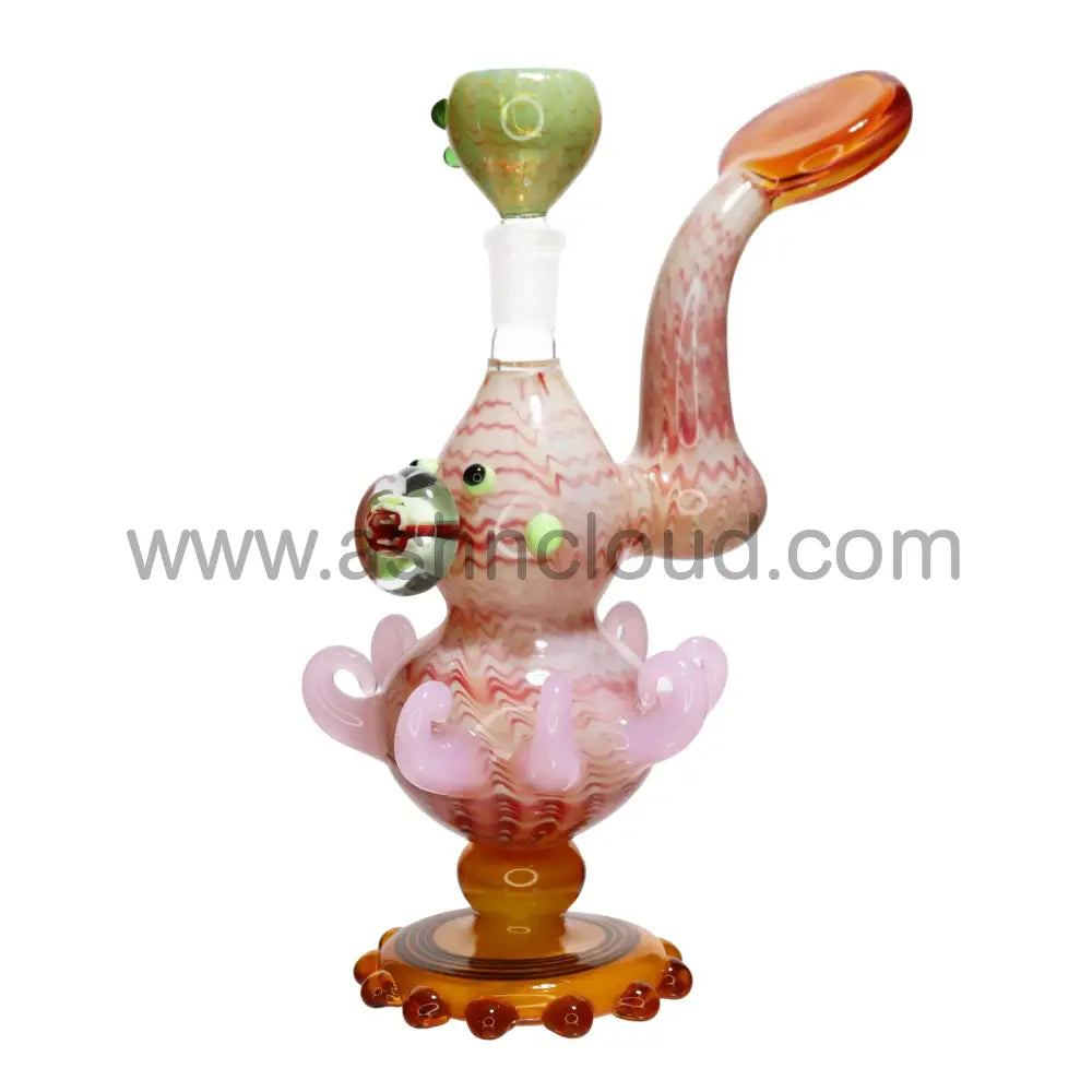 10 In - Fancy Glass Monster Bubbler Exotic Simple