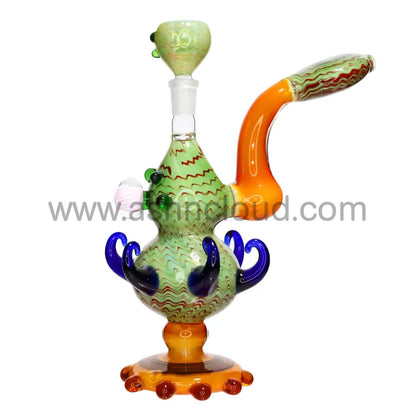 10 In - Fancy Glass Monster Bubbler Exotic Simple