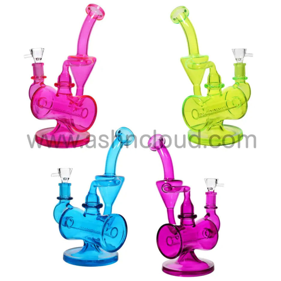 10 Inch Fancy Inline Recycler Glass Bong, 14mm