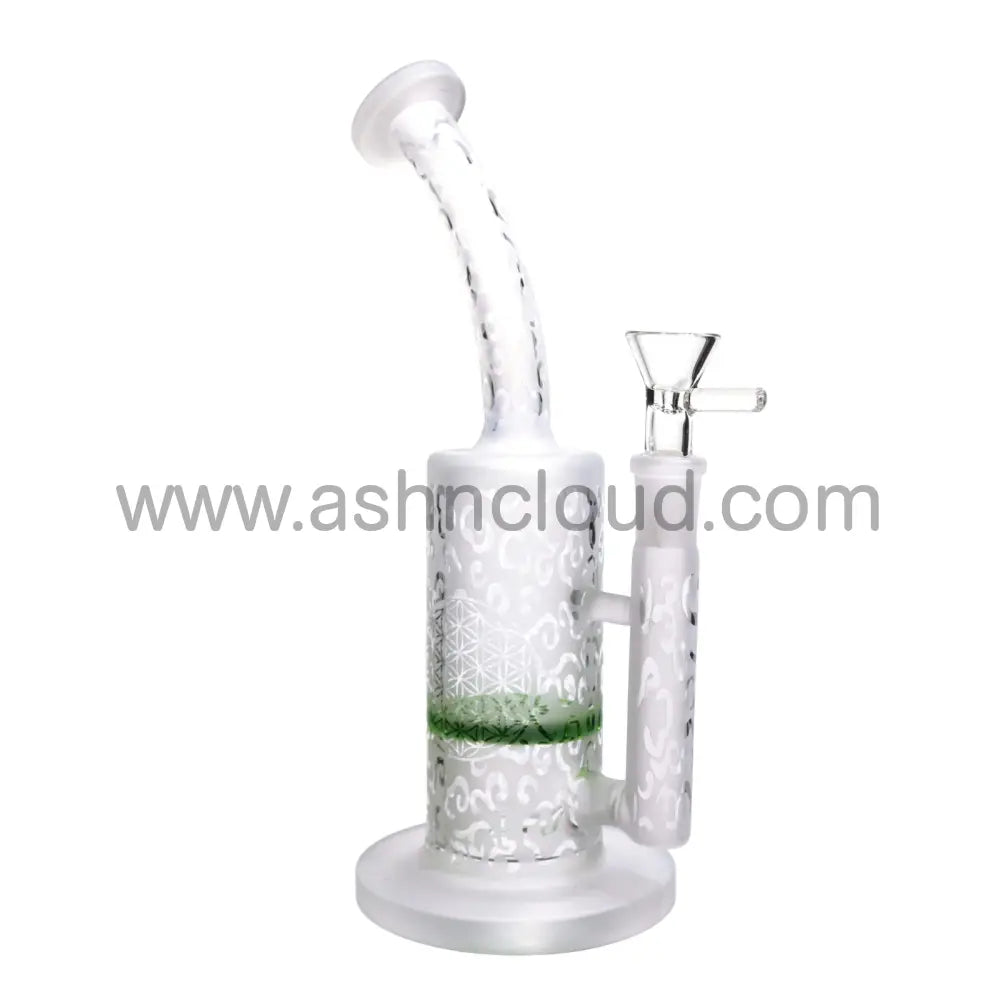 10 In - Frozen Color Perc Vent Neck Glass Bong