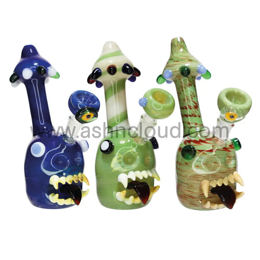 10 In - Head Monster Crazy Glass Bubbler