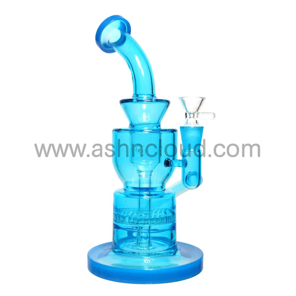 10 In - Honeycomb Neon Shine Glass Recycler