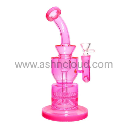 10 In - Honeycomb Neon Shine Glass Recycler