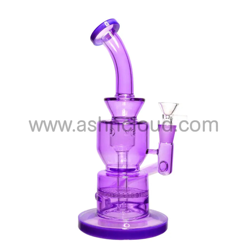 10 In - Honeycomb Neon Shine Glass Recycler