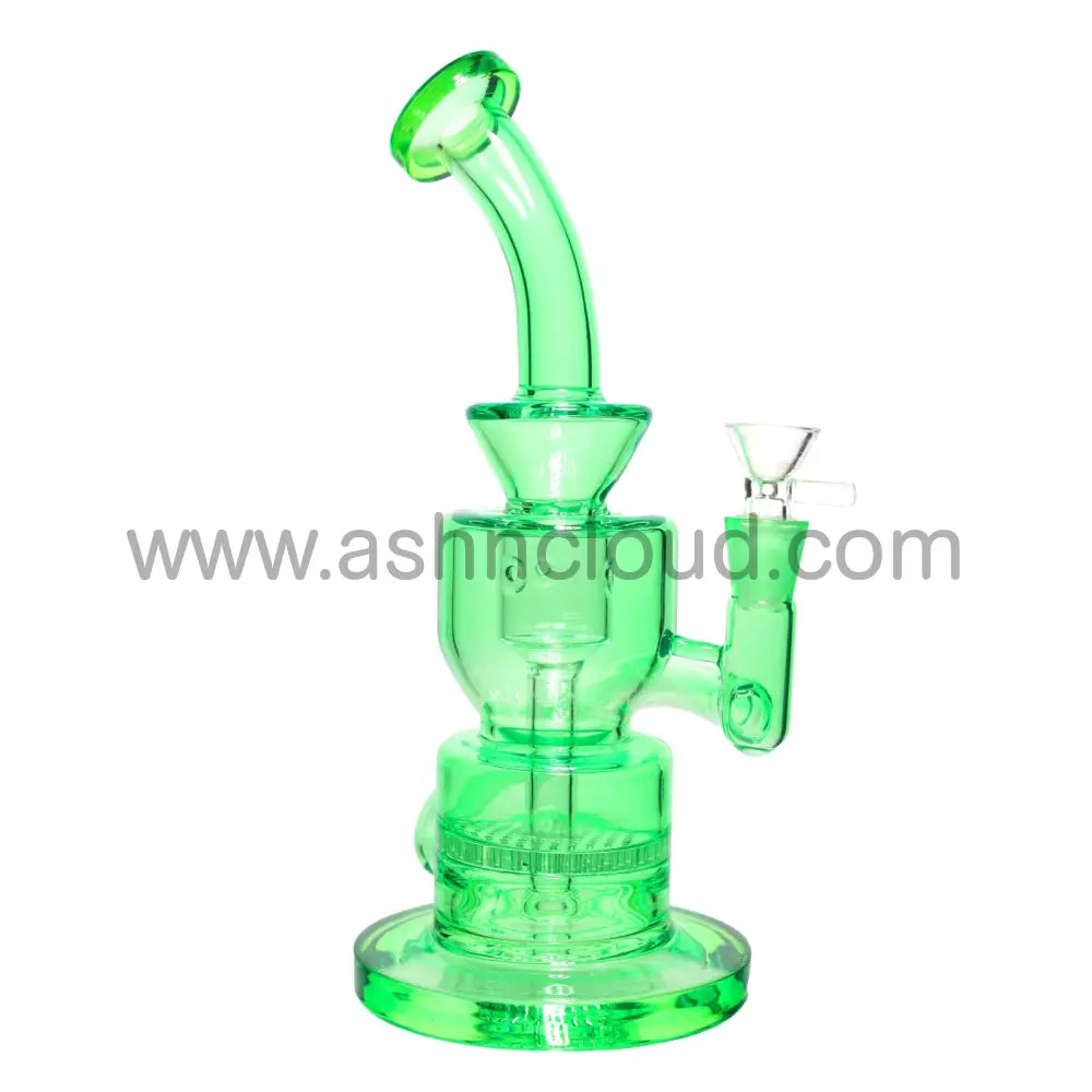 10 In - Honeycomb Neon Shine Glass Recycler