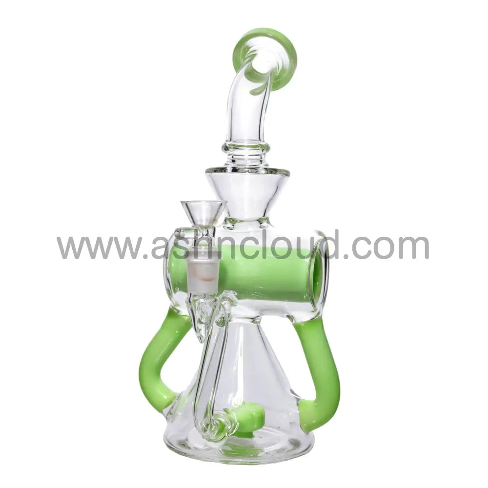 10 In - Inline Slime Colors Glass Recycler