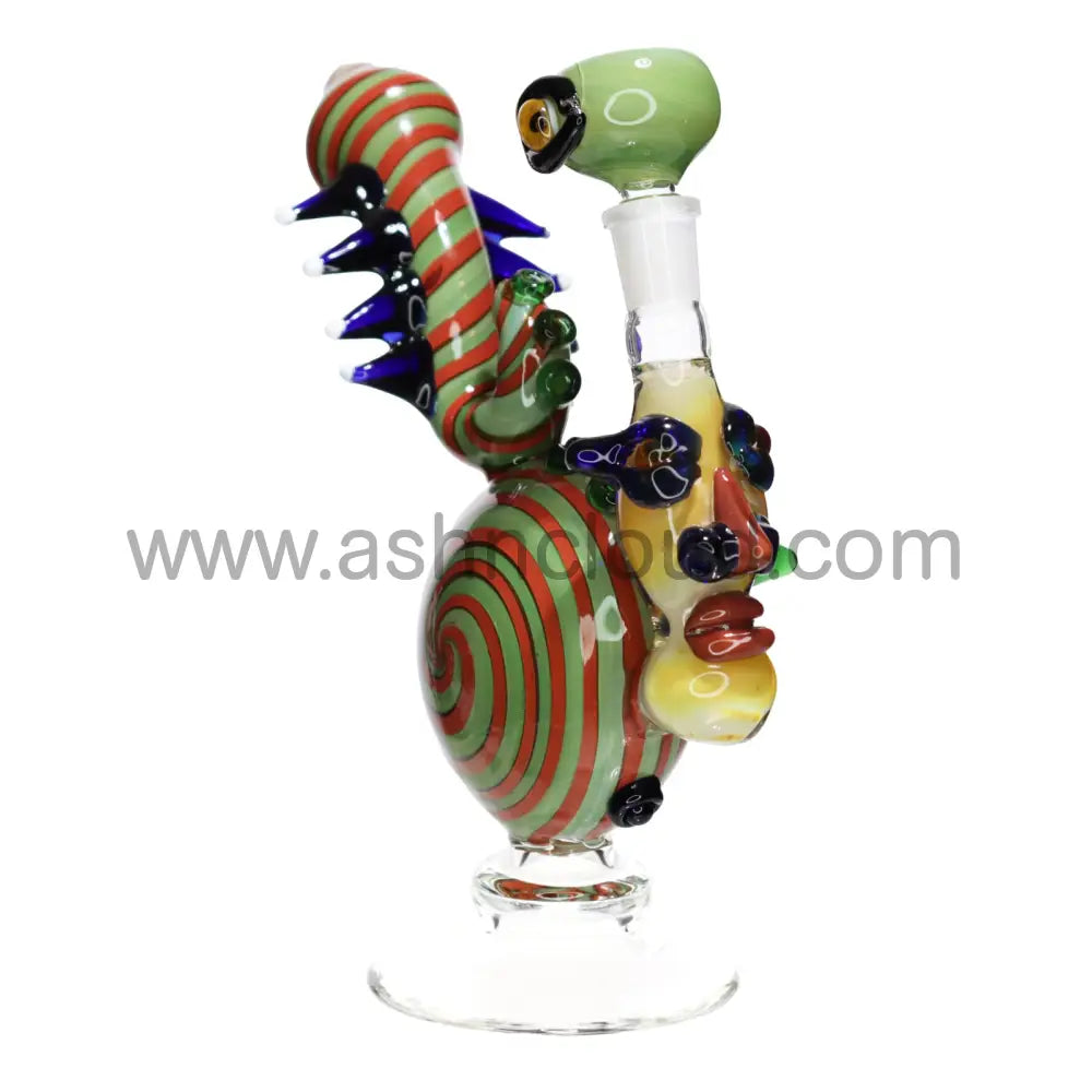 10 In - Monster Twisted Fancy Glass Bubbler