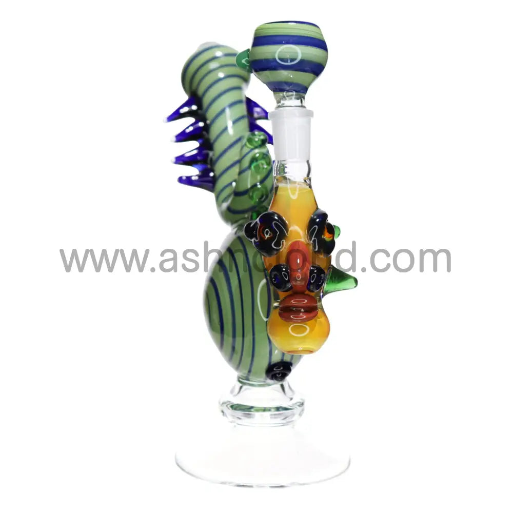 10 In - Monster Twisted Fancy Glass Bubbler