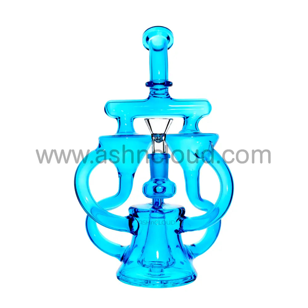 10 In - Neon Glass Recycler Multicolor