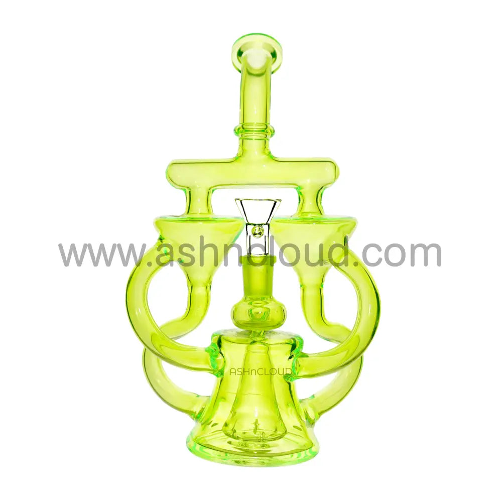 10 In - Neon Glass Recycler Multicolor