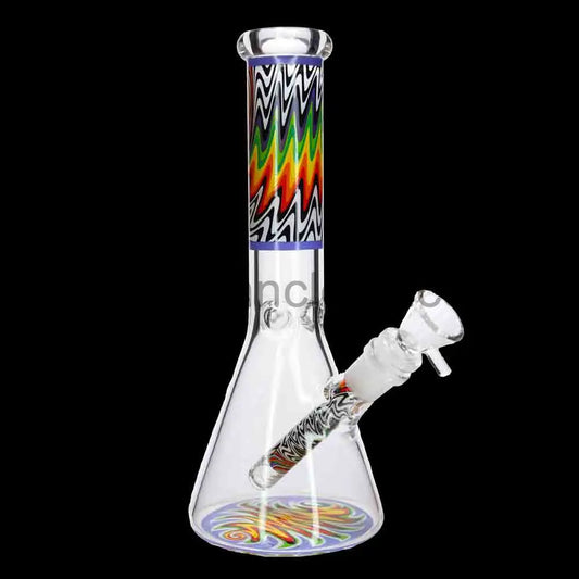 10 in - Wig Wag Body Beaker Glass Bong