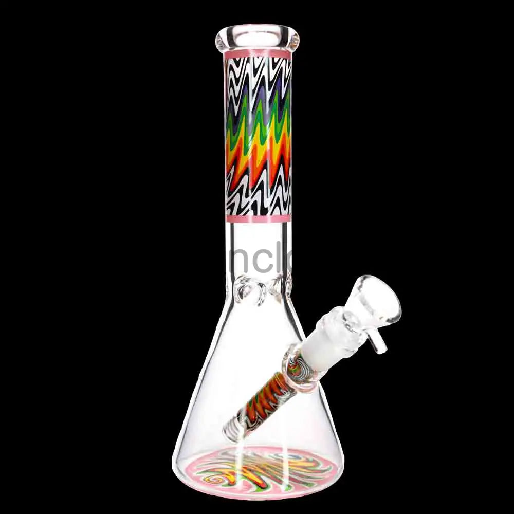 10 in - Wig Wag Body Beaker Glass Bong