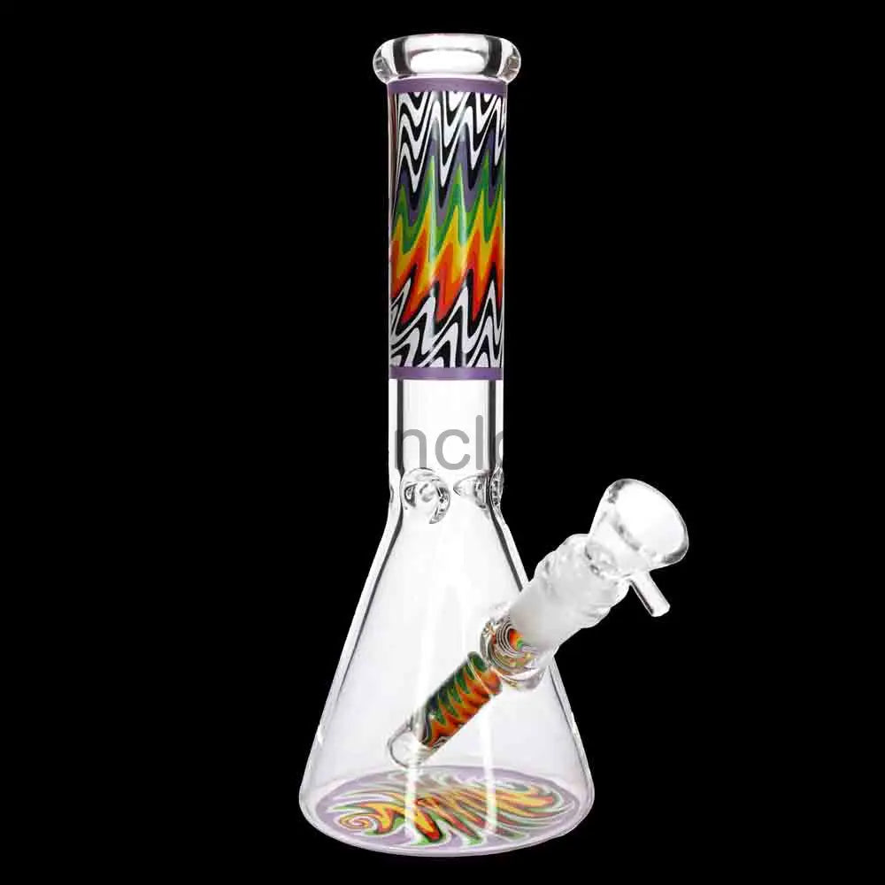 10 in - Wig Wag Body Beaker Glass Bong