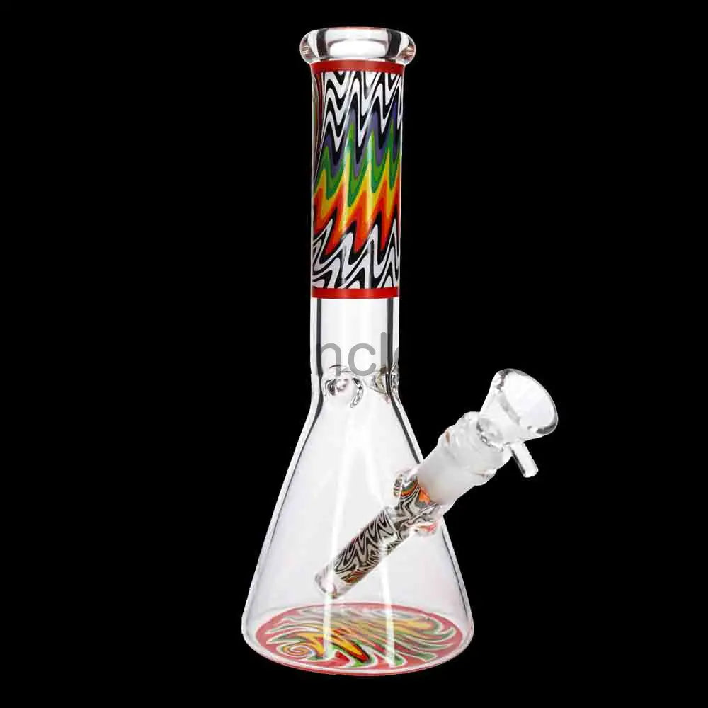 10 in - Wig Wag Body Beaker Glass Bong