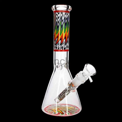 10 in - Wig Wag Body Beaker Glass Bong