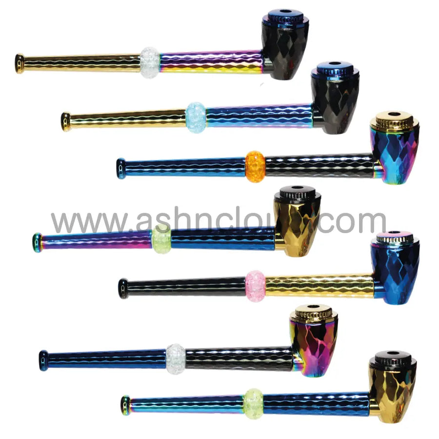 6 Inch Fancy Metal Pipe, Style One, 10-Piece Box