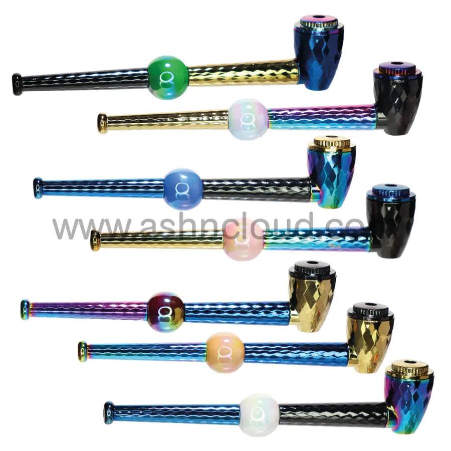 6 Inch Fancy Metal Pipe, Style Two, 10-Piece Box