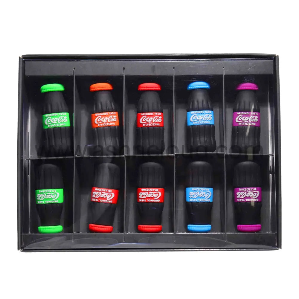 10 Pcs - Box Soda Multicolor Hand Pipe Silicone