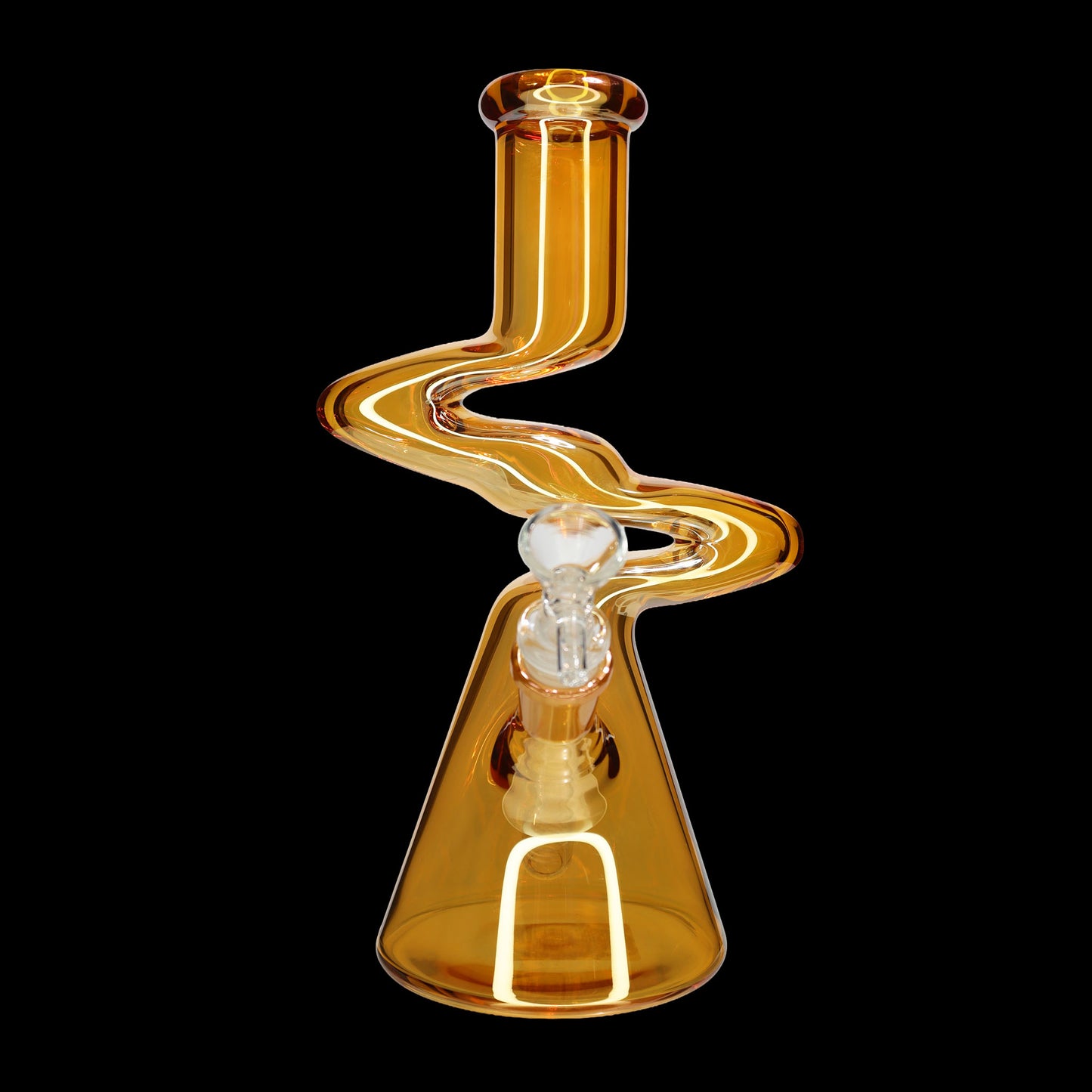 10 Inch Zig Zag Neck Beaker Glass Water Pipe – Assorted Colors Wholesale