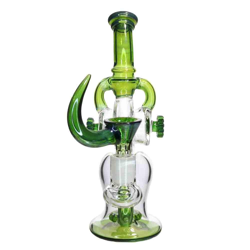 8" Fancy Glass Water Pipe | Artistic Heavy Glass Display