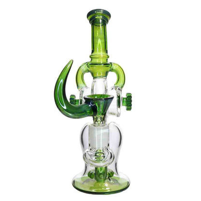 8" Fancy Glass Water Pipe | Artistic Heavy Glass Display