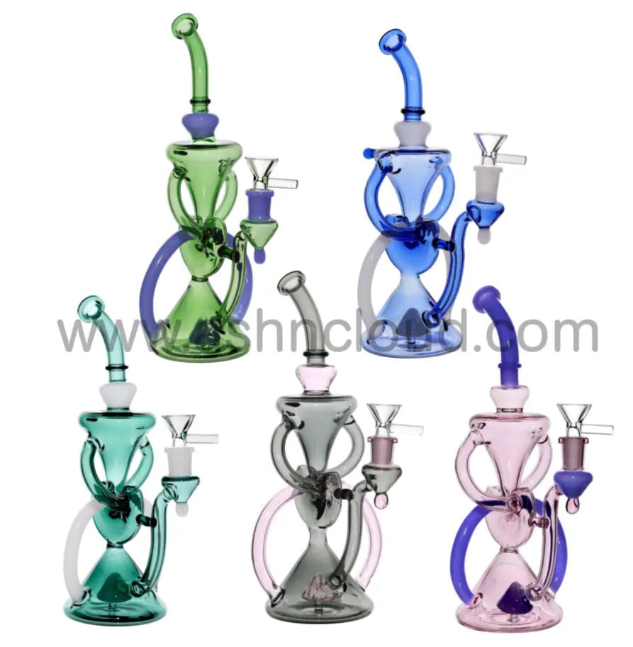 11 In - Exotic Glass Recycler Multicolor